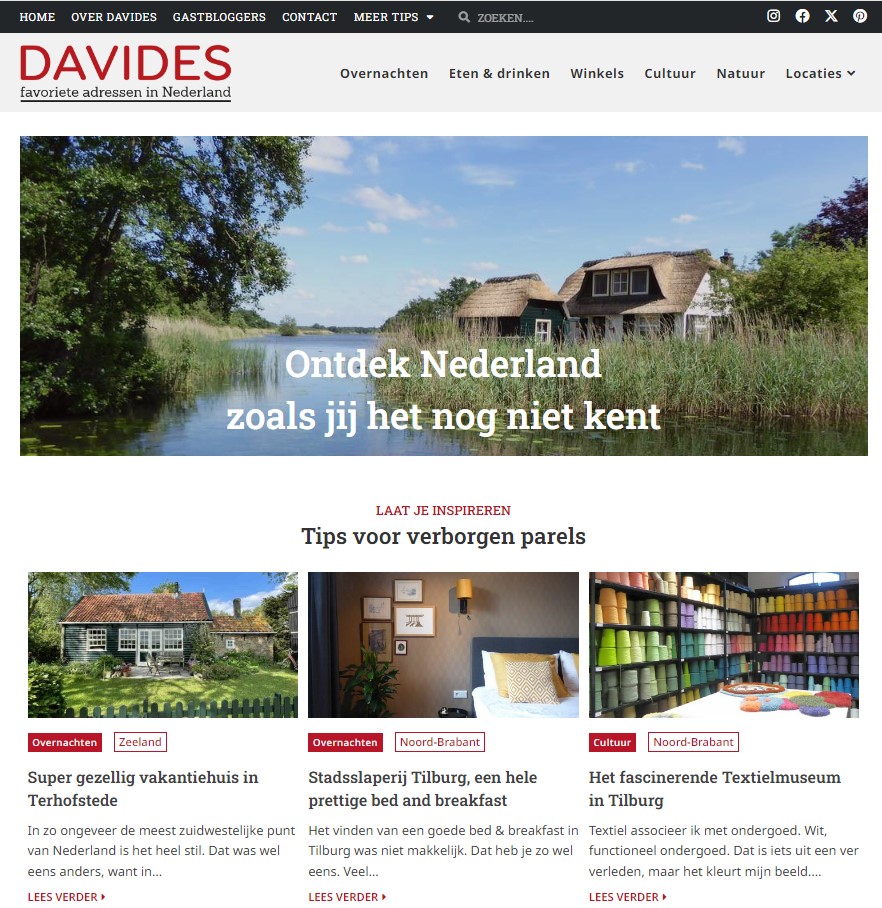 Homepage Reisblog Davides